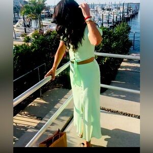 Zara polka dot skirt and cropped top set